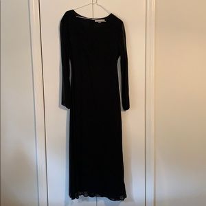 Black embroidered bodice dress EUC